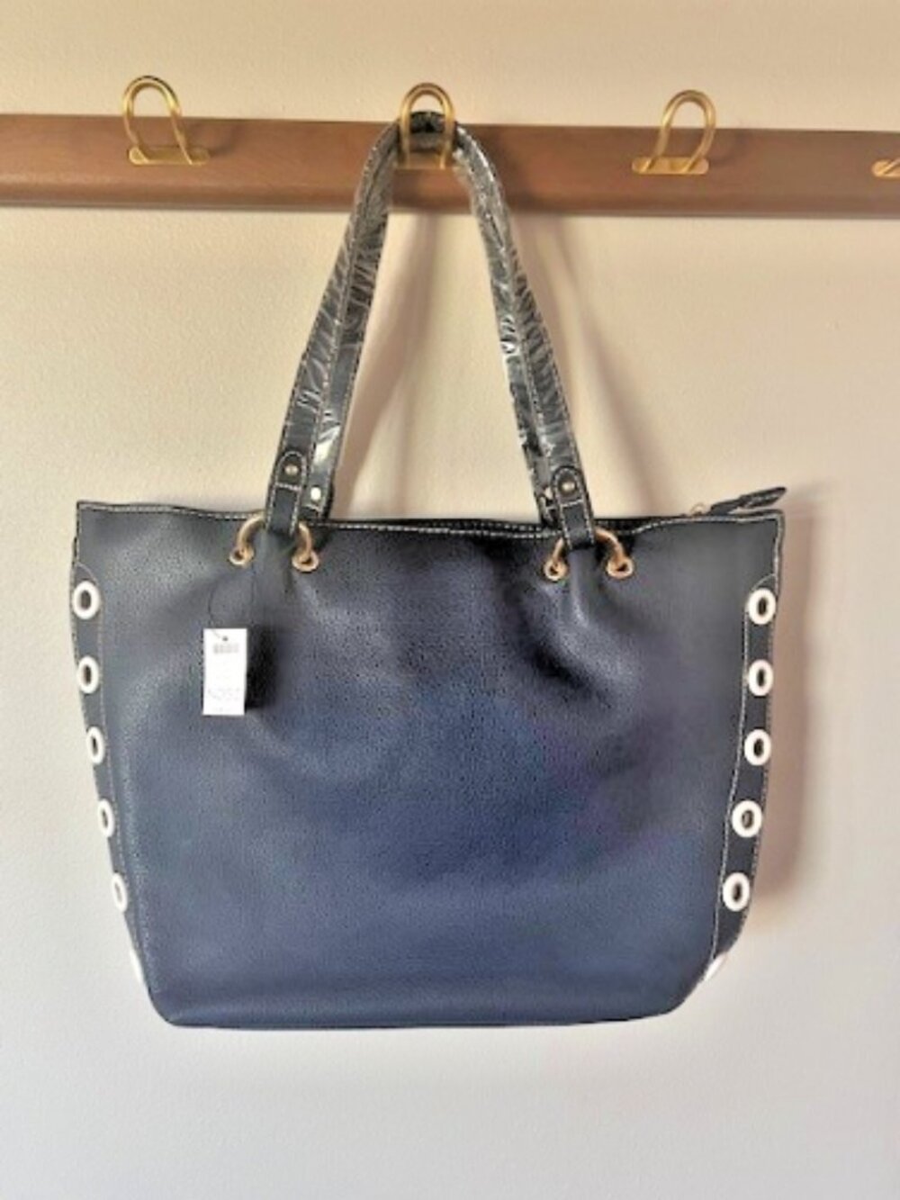 Chico’s Nautical Grommets Tote Bag – Navy & White (Style 570226754) *NWT*